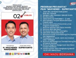 Tawarkan 15 Program Unggulan, Paslon 02 Muchendi – Supriyanto Solusi Tepat Pilihan Masyaallah OKI.